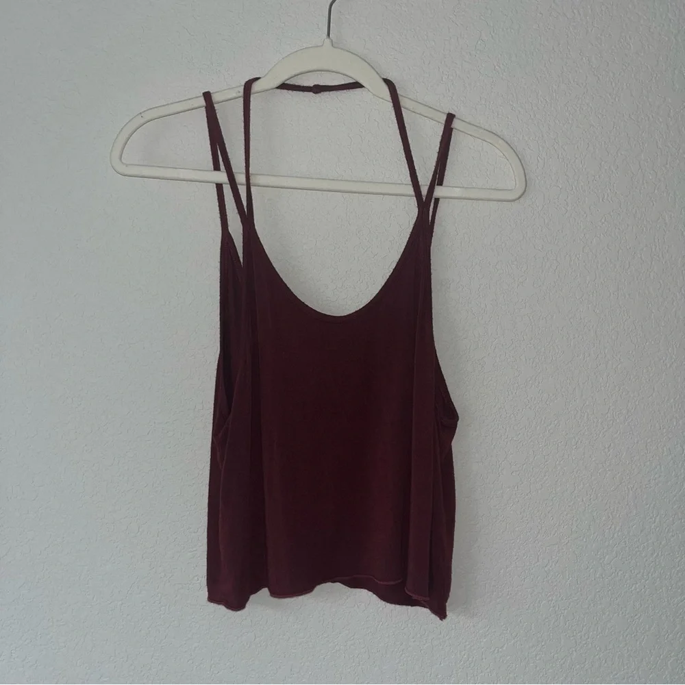 Brandy Melville Vintage Maroon Sleeveless Tank Top - Picture 2 of 4